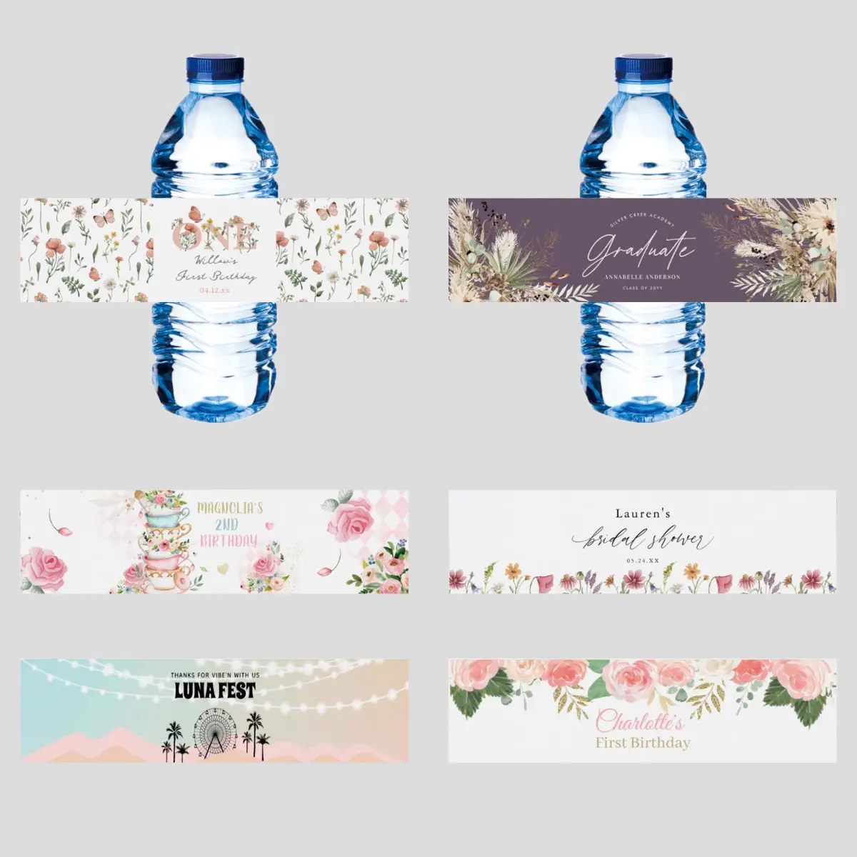 30Pcs Personalized Custom Water Bottle  Drink Beer Stickers  Labels, Used For Wedding, Bathing, Baptism, Birthday, Anniversary