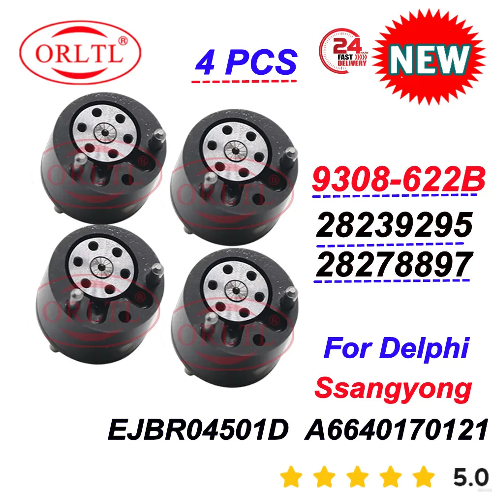 

4PCS Diesel Injector VALVE 9308-622B 9308Z622B 28239295 28278897 For Delphi Injector EJBR04501D A6640170121 Ssangyong Euro 4