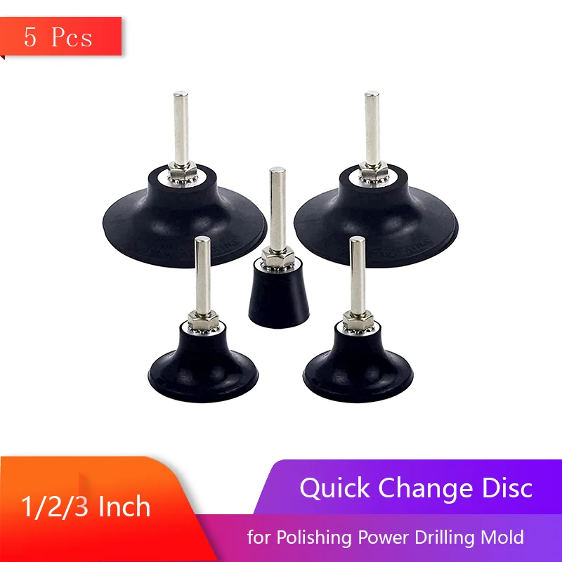 5 Pcs Quick Change Disc 1/2/3 Inch with 1/4