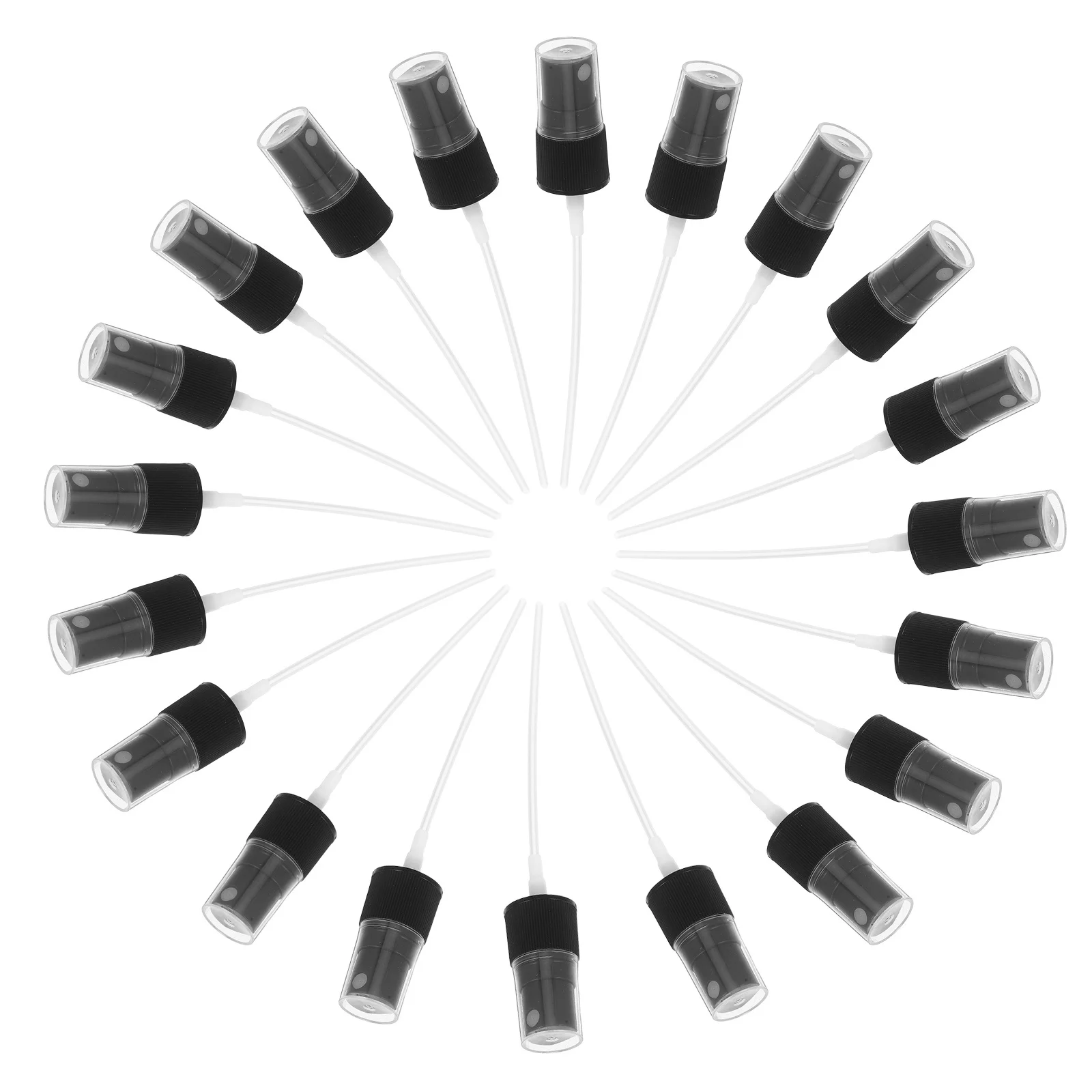 

20pcs Replacement Spray Head For Perfume Bottles 18Mm Fine Mist Pump Top Portable Essential Oil Spray Caps Sparyer Accessories