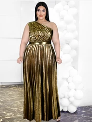 Robe longue à épaule dénudée pour femmes, taille haute, grande taille 4XL, longueur cheville, robe de luxe pour dames, tenue de Cocktail