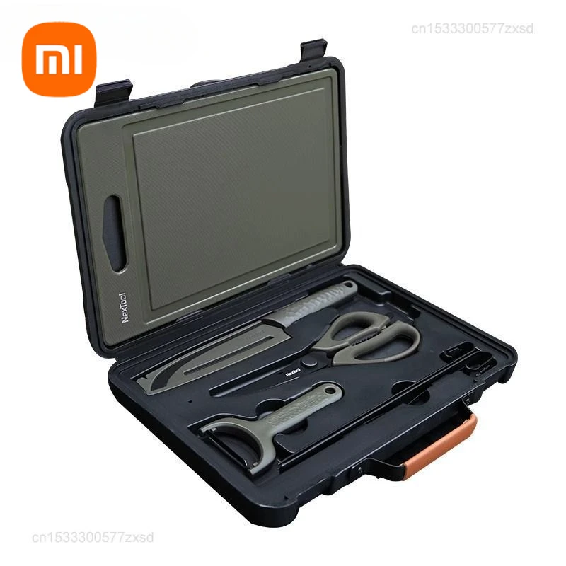 Xiaomi Nextool-Juego de caja de herramientas para barbacoa, pinzas portátiles para acampar al aire libre, tijeras, tabla de cortar, herramientas de