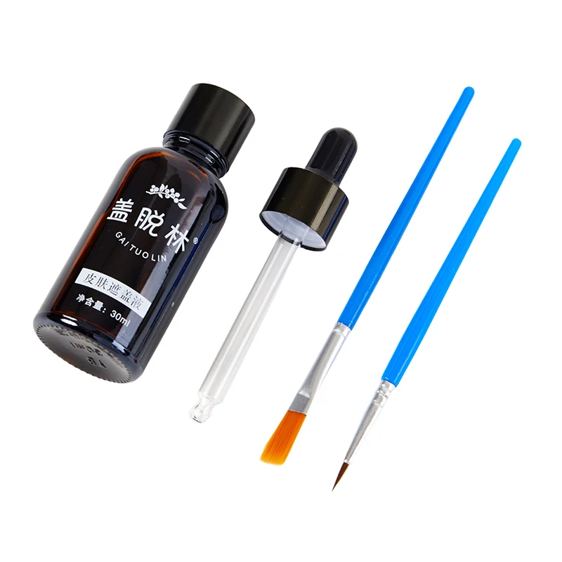 30 مللي Leukoderma تغطي السائل مقاوم للماء المخفي كريم السائل النساء الرجال الوجه تغير لون الجلد البهاق بقع ماكياج