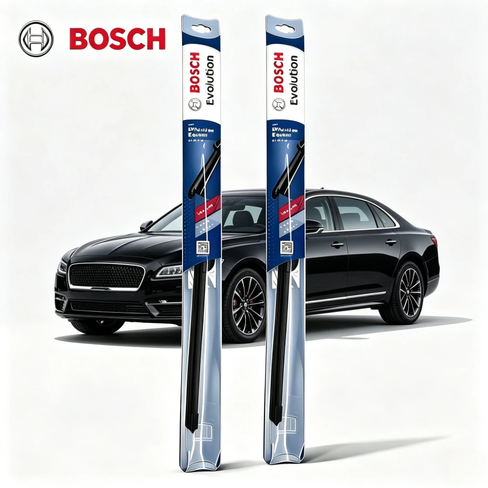 Balais d'essuie-glace Bosch Evolution 14''-26'', accessoires silencieux et sans traces, adaptés aux Lincoln Continental, MKC, MKX
