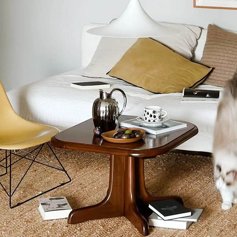 

Французский простой журнальный столик из цельного дерева в стиле ваби, антикварная гостиная, журнал, проживание в семье, дизайнерский чай, кофе