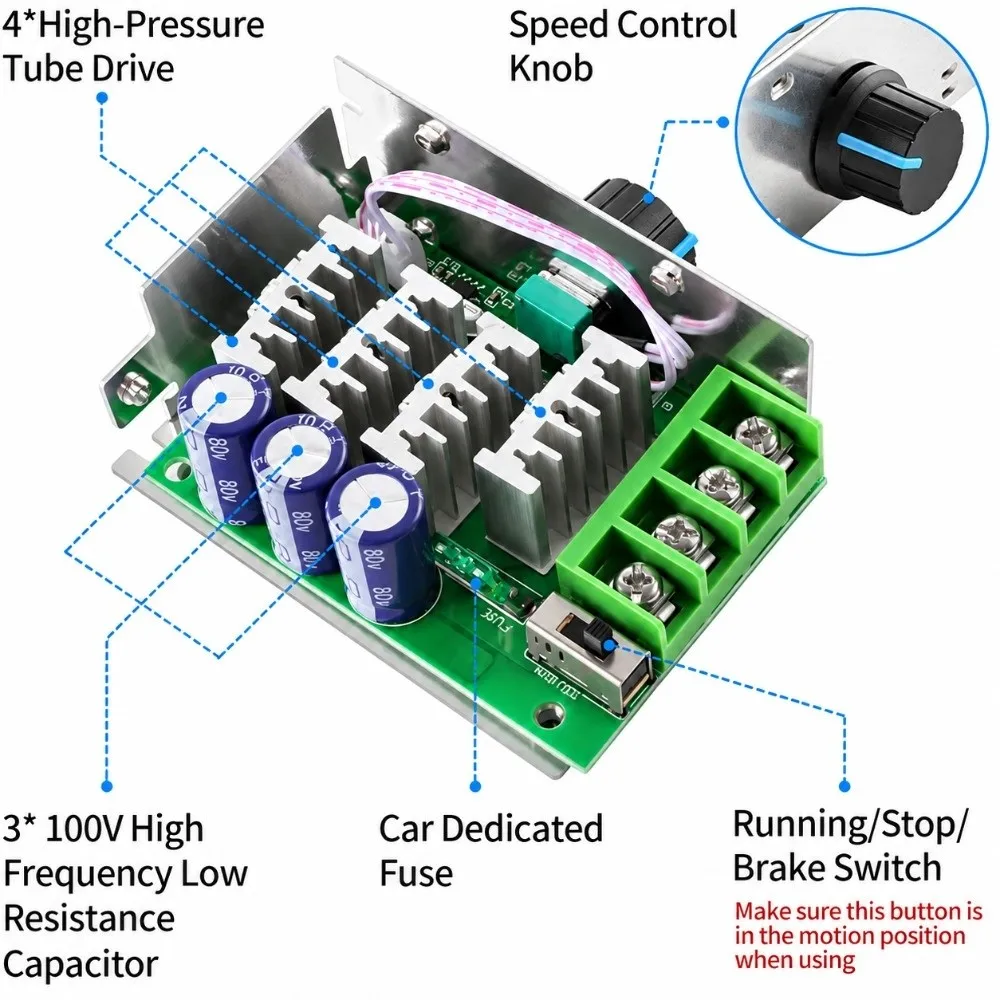controlador-de-velocidade-para-motor-cc-com-tensao-de-entrada-de-7-70v-ciclo-de-trabalho-ajustavel-de-0-100-corrente-nominal-de-30a-regulador-de-velocidade-para-motor-com-escovas