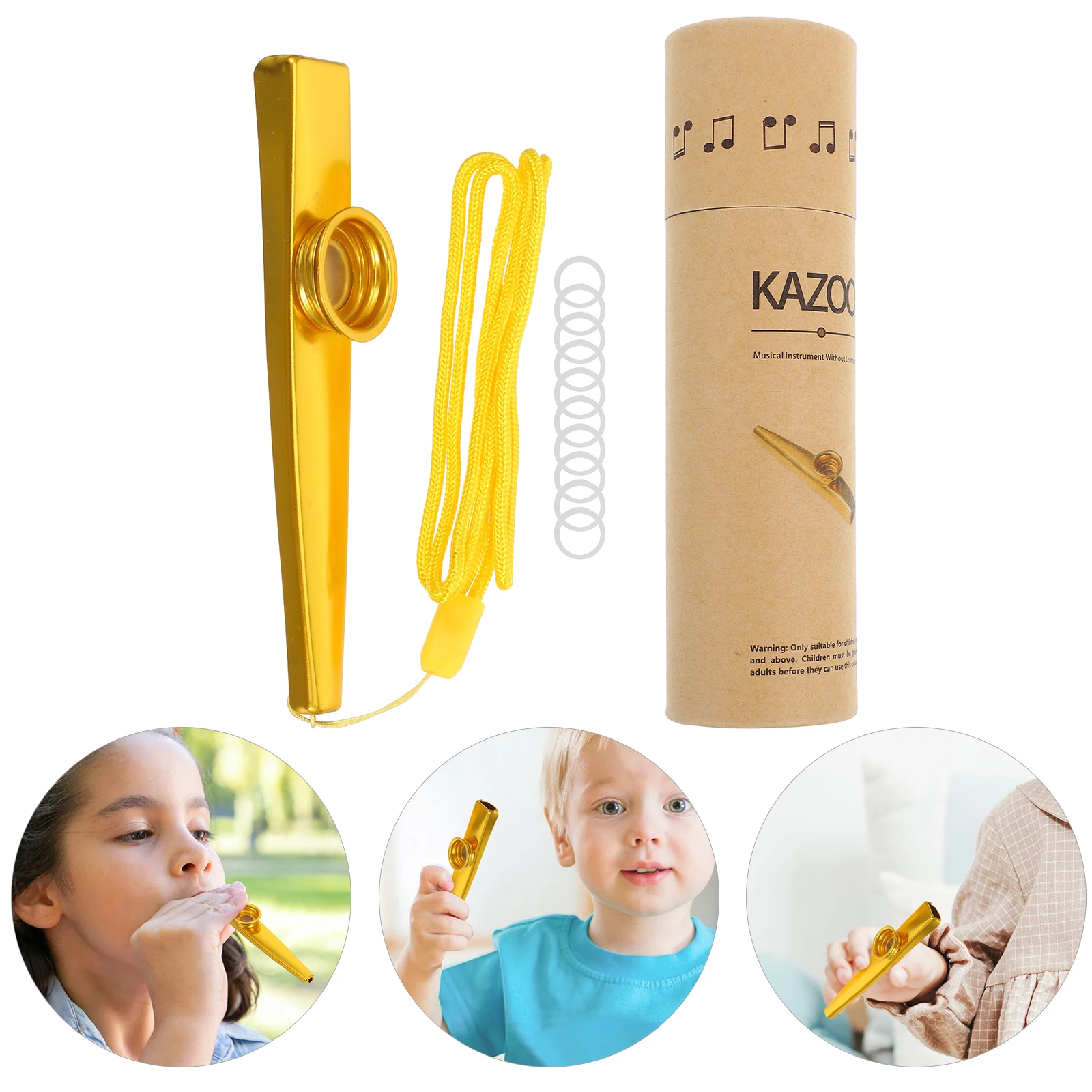 

Kazoo Set for Beginner Children Small Kids Metal Practice Instrument Film Tank Aluminum Alloy Musical Kazoos Bulk Performance