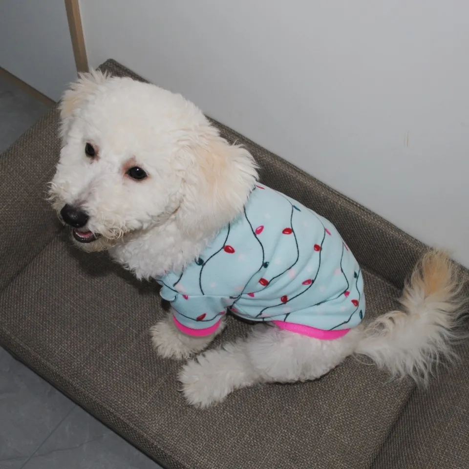 Warm Fleece Pet Dog & Cat Clothes with Leash Ring, Autumn Winter Puppy Apparel for Pomeranian Chihuahua