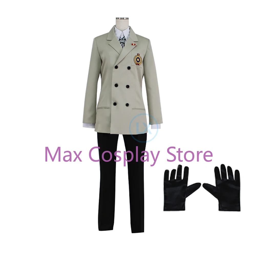 Max Game Goro Akechi School Uniform Suit Cosplay Costume Outfit Customize Halloween For Women Men Anime Clothes PF