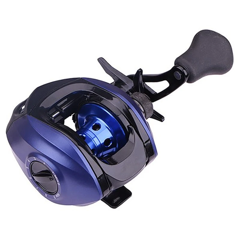 17+1BB High Speed ABS Fishing Reel Fishing Reel Braking Force 6KG / 13LB With Left Handle Black Blue