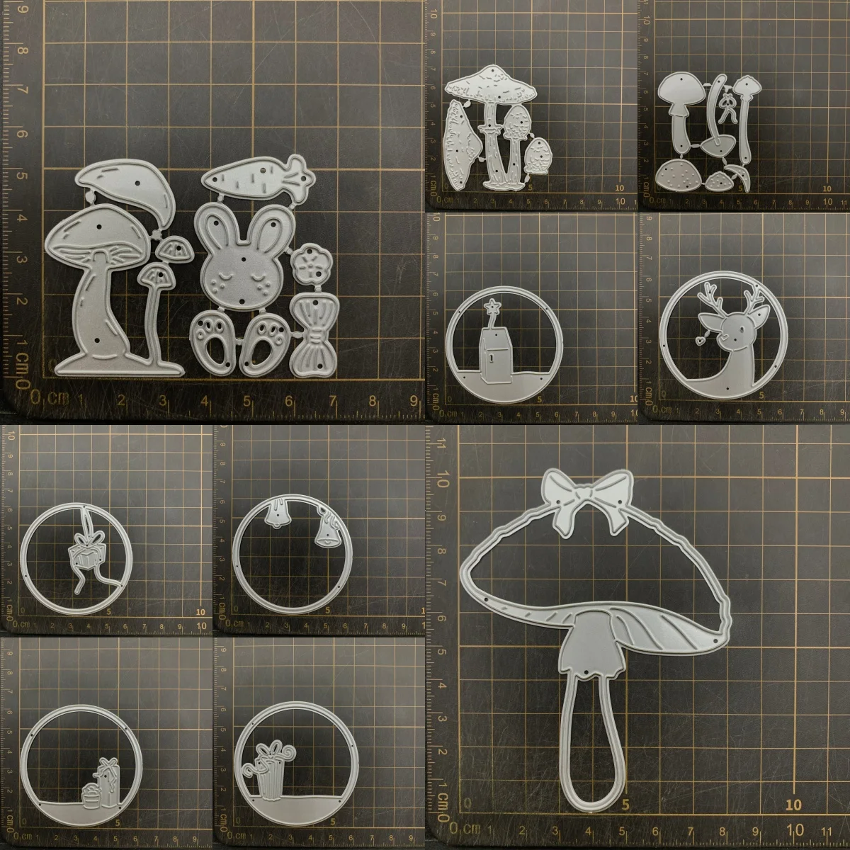 

Набор из 10 металлических вырубных форм в виде грибов для скрапбукинга, декоративного тиснения и рукоделия