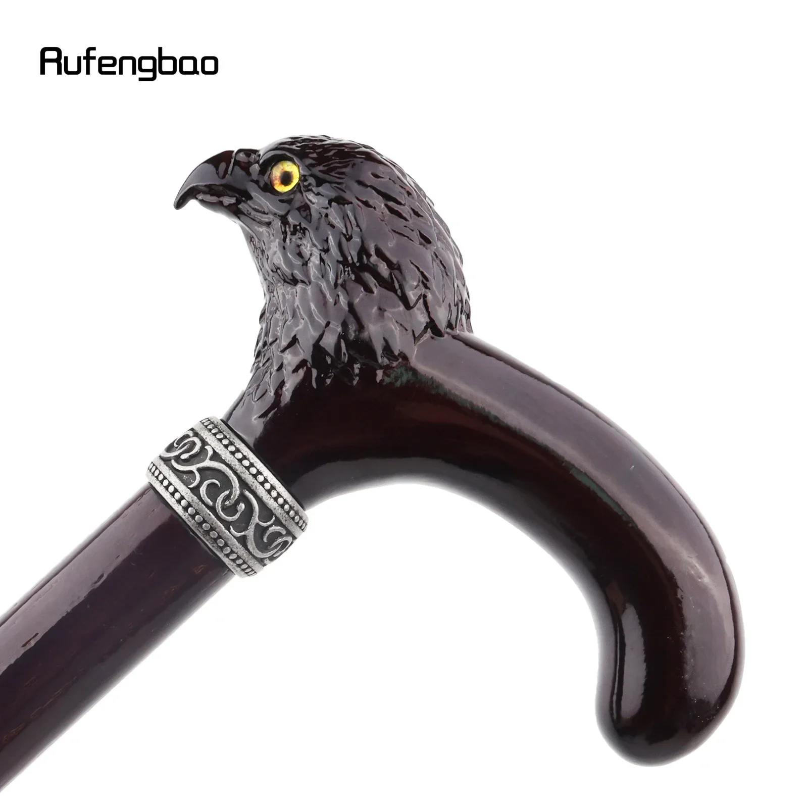 البني الخشب النسر خشبية عصا الموضة الزخرفية مصاص دماء تأثيري حفلة الخشب عصا للمشي هالوين الصولجان العصا Crosier 91 سنتيمتر #3