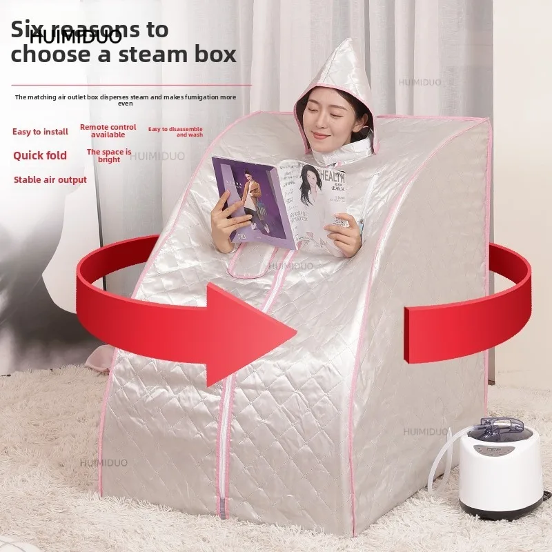 Steam Box Household Full Body Sweat Bath Box Family Sauna Steam Bag Fumigator Bucket Single