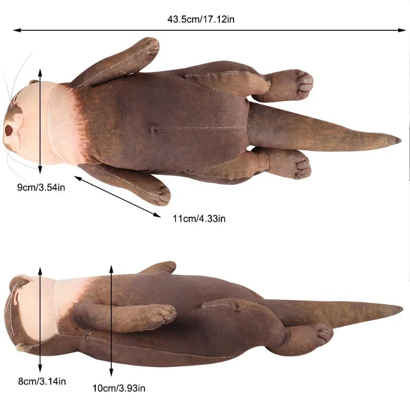 Niedliche Otter-Federmäppchen mit Baumwollfüllung, Handgelenkkissen, Kissen, Handgelenkauflage, Handgelenkauflage für Tastatur, Maus, Handballenauflage, Otter-Form