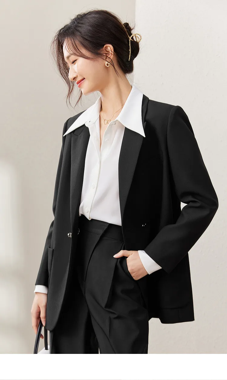 SENTUBILA Maßgeschneiderter Blazer für Damen 2026 Frühling Herbst Modetrend Elegante Anzugjacke für die Arbeit Damenbekleidung 153XC3230 – Detail 22