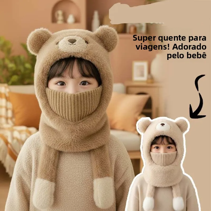 integrated-northeastern-china-40-degrees-cold-resistant-hat-scarf-children's-winter-neck-warmer-ear-protection-baby-warm-win