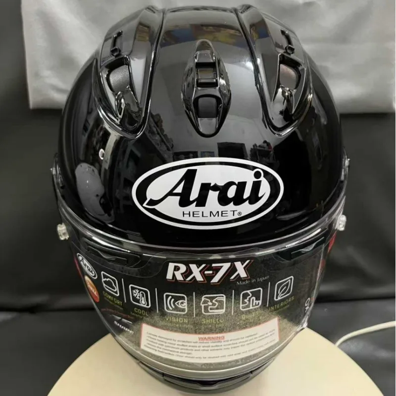 RX-7X RX7X Full Face Motorcycle Helmet,For Road Motorcycles And Racing Karts Protection Helmet glossy black,Capacete