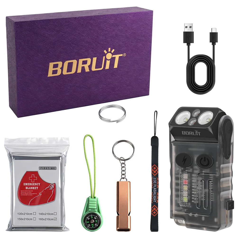 linterna-de-llavero-edc-uv-boruit-v20-1000lm-recargable-magnetica-con-silbato-brujula-alarma-caja-de-regalo-para-supervivencia-y-emergencias