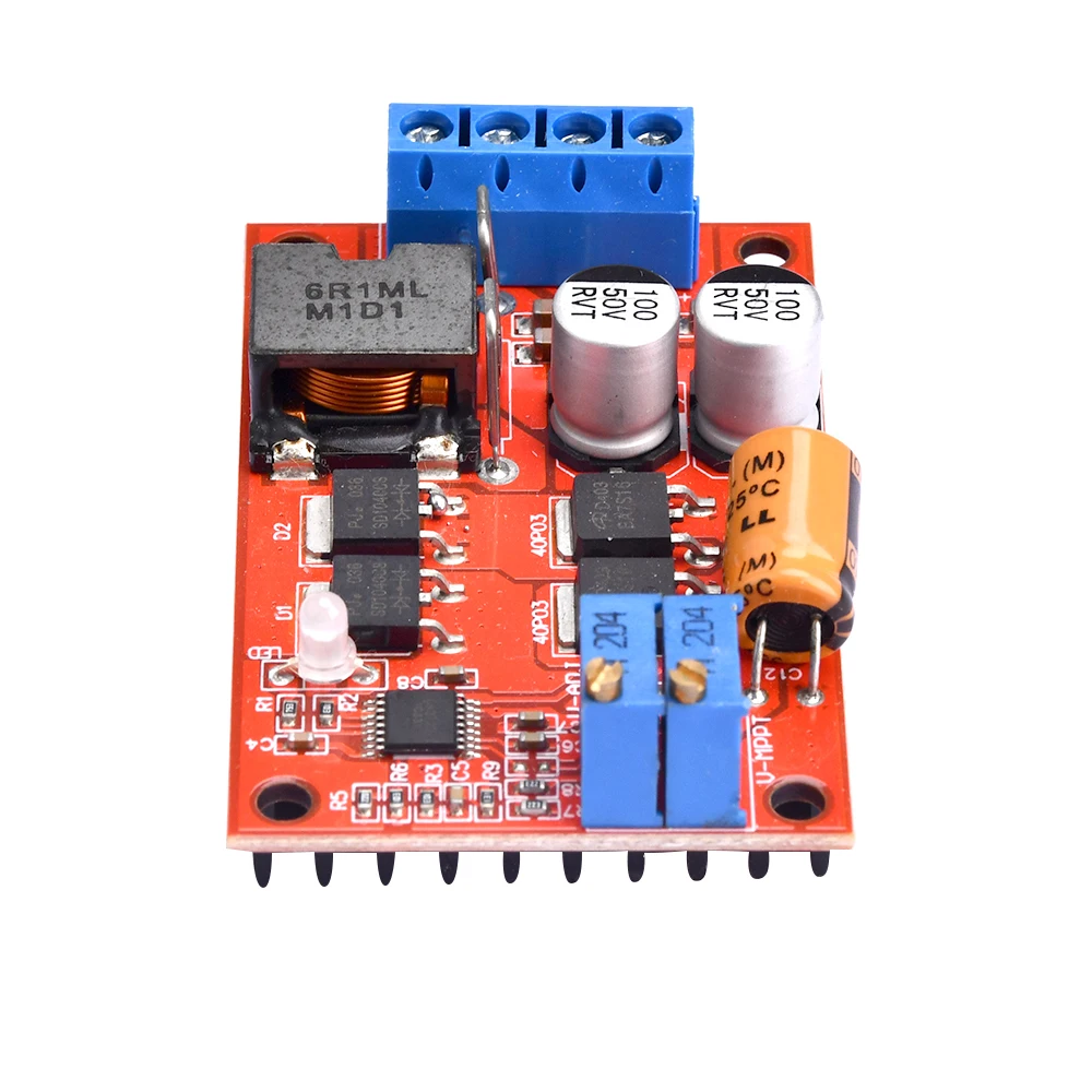 MPPT 5A 6A Solar Charger Board MPPT DC 9-28V / 8-30V 300KHz CC-CV Automatic Control PWM Battery Charging Module 100W