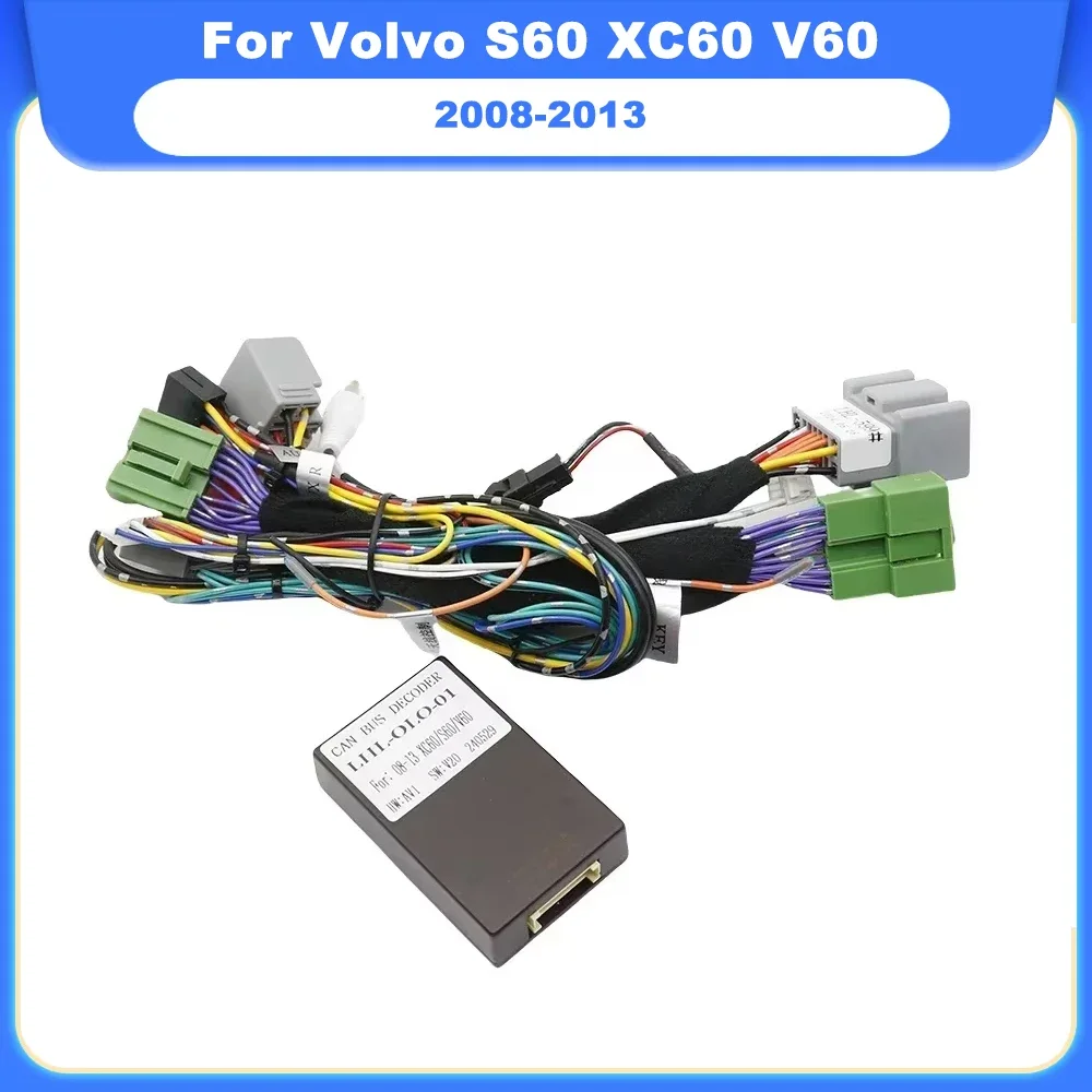 

Жгут проводов автомобильной аудиосистемы с коробкой Canbus для Volvo S60 XC60 V60 08-13, 16-контактный адаптер для установки компакт-дисков/DVD стерео