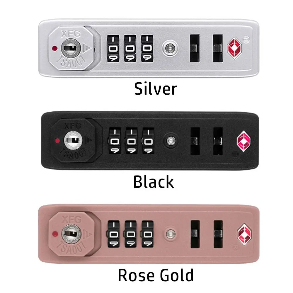 Hardware Luggage Protection Security Anti-theft Safely Code Lock TSA Customs Lock 3 Digit Combination Lock TSA007 view 5