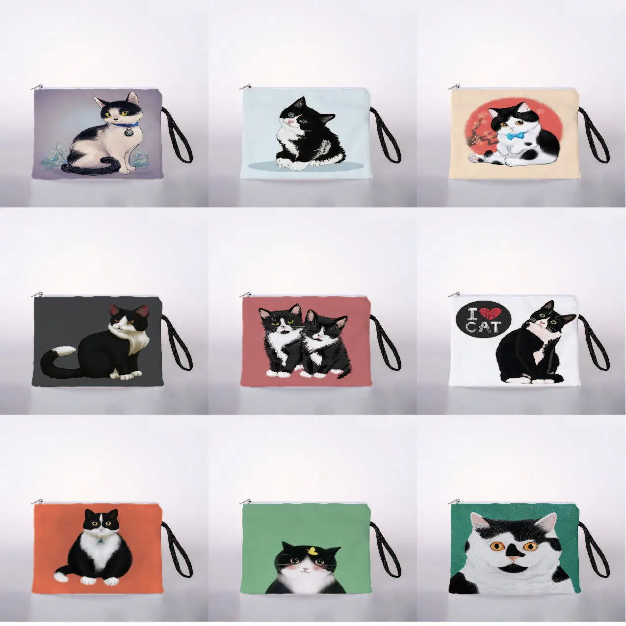 

I love kittens printed ladies cosmetic bag cute casual travel portable storage handbag cosmetic bag toiletries bag