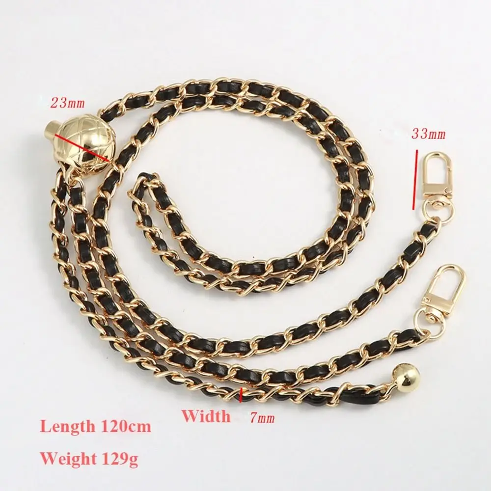 Small Golden Balls Chain High Quality 1.2m Metal Non-fading Adjustable Chain High-end Shoulder Strap Bag Accessories