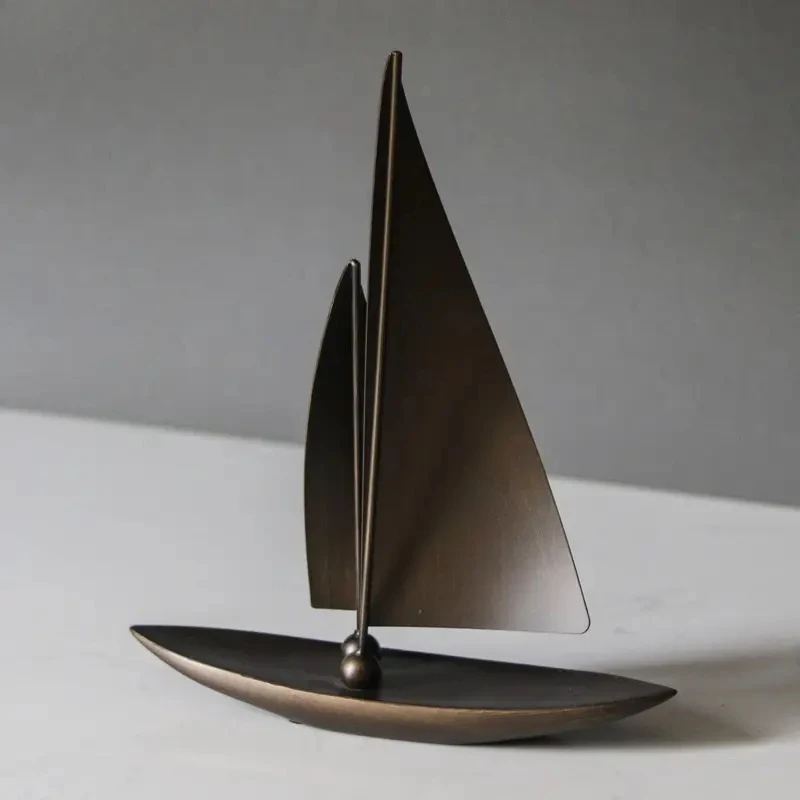 Light Luxury Ship Model Sailing Crafts Advanced Ornament Model House Office Home Entrance Feng Shui Art Decoration
