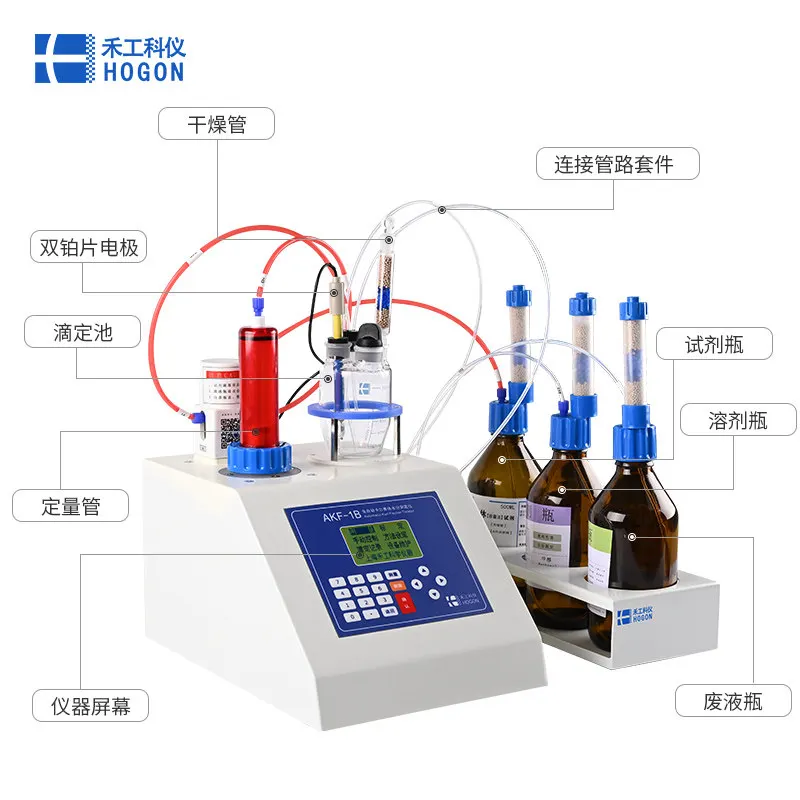COOFULL Shanghai Hegong Karl Fischer Moisture Analyzer Laboratory Trace Moisture Volumetric Coulomb Method Analyzer