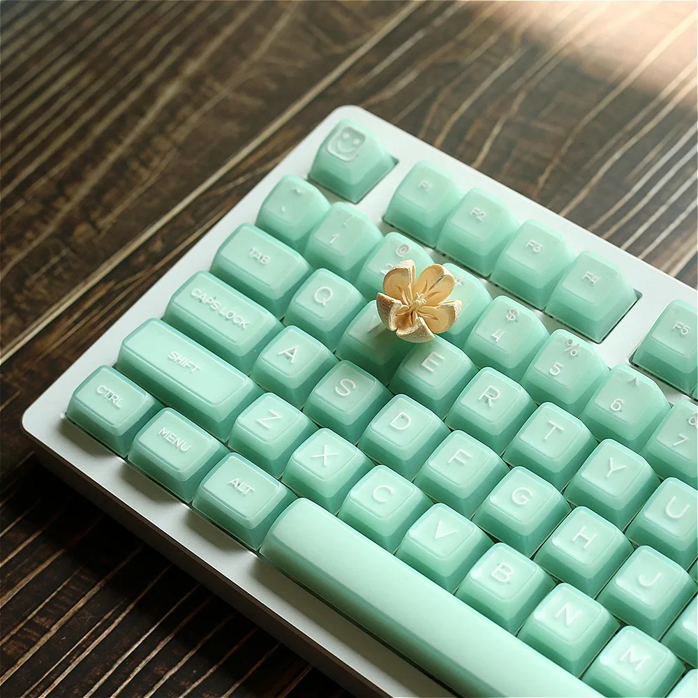 

Semi-transparent Han Sapphire 140-key SA keyboard keycaps, custom keycaps, personalized, simple, mechanical keyboard accessories