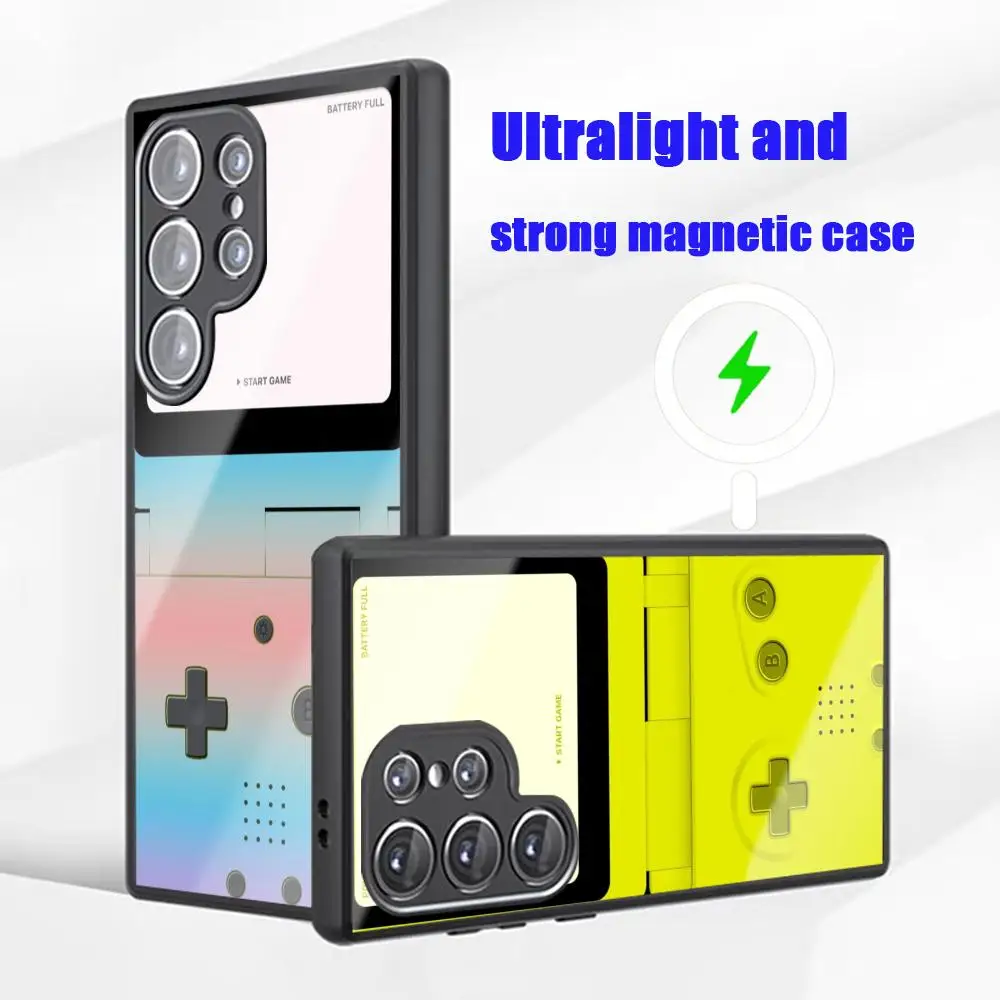 Fashion Game Console Phone Case For Samsung S26 S25 S24 S23 S22 S21 S20 Plus Ultra Glass Magnetic Case