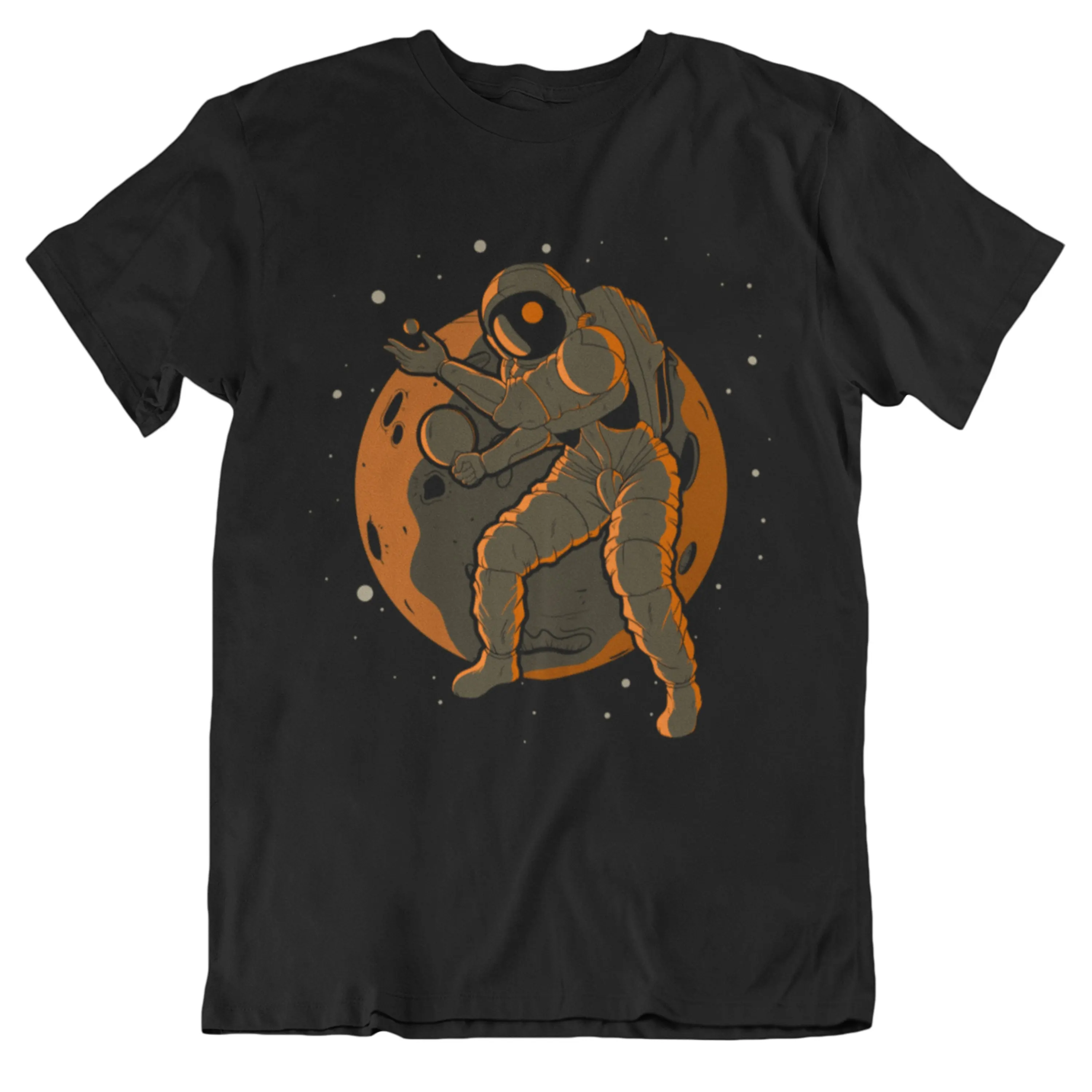 Men's Table Tennis T Shirt Astronaut Outer Space Spaceman