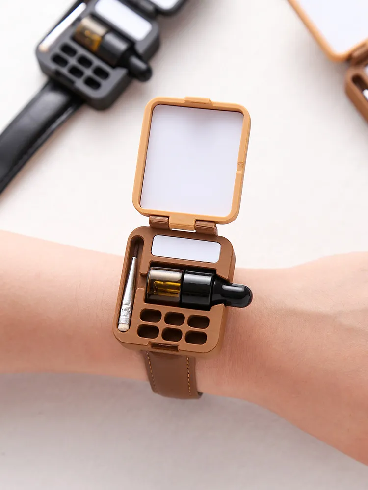 

Мини-пустая коробка для акварельных красок, 3D-печатная палитра часов, портативный дорожный пигментный разделитель, инструмент для художественной живописи