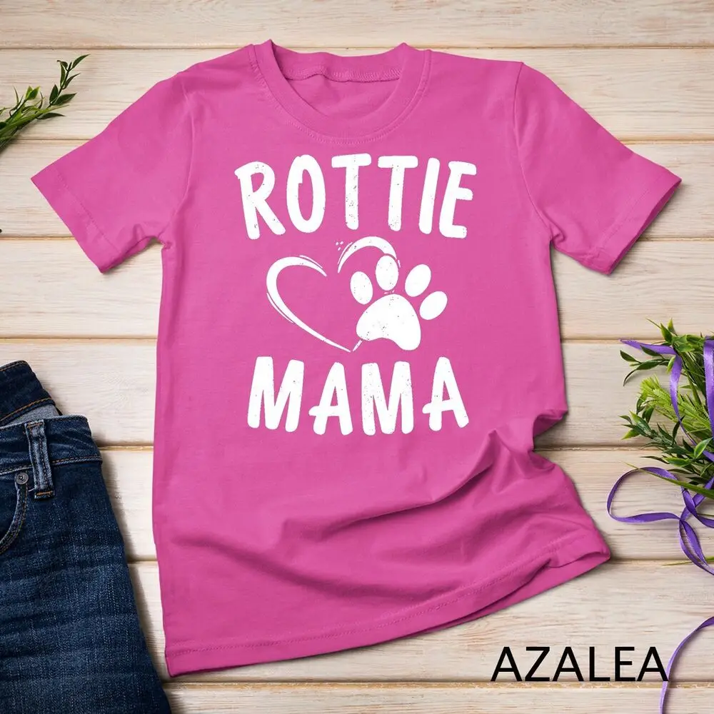 Rottie Mama Geschenk Hund Liebhaber Kleidung Haustier Besitzer Rottweiler Mutter Unisex T-Shirt