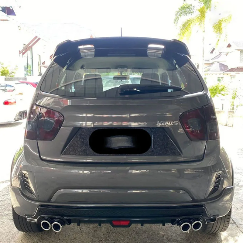 For Suzuki Ignis 2000-2025 Year Rear Bumper Diffuser Lip Splitter Spoiler Exhaust Tailpipe Body Kit Accessories