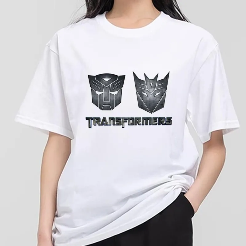 T-TRANSFORMERS Moive T Shirt Men Couple Combination Clothes Short Sleeve Collar Fashion T-shirt Women Cotton