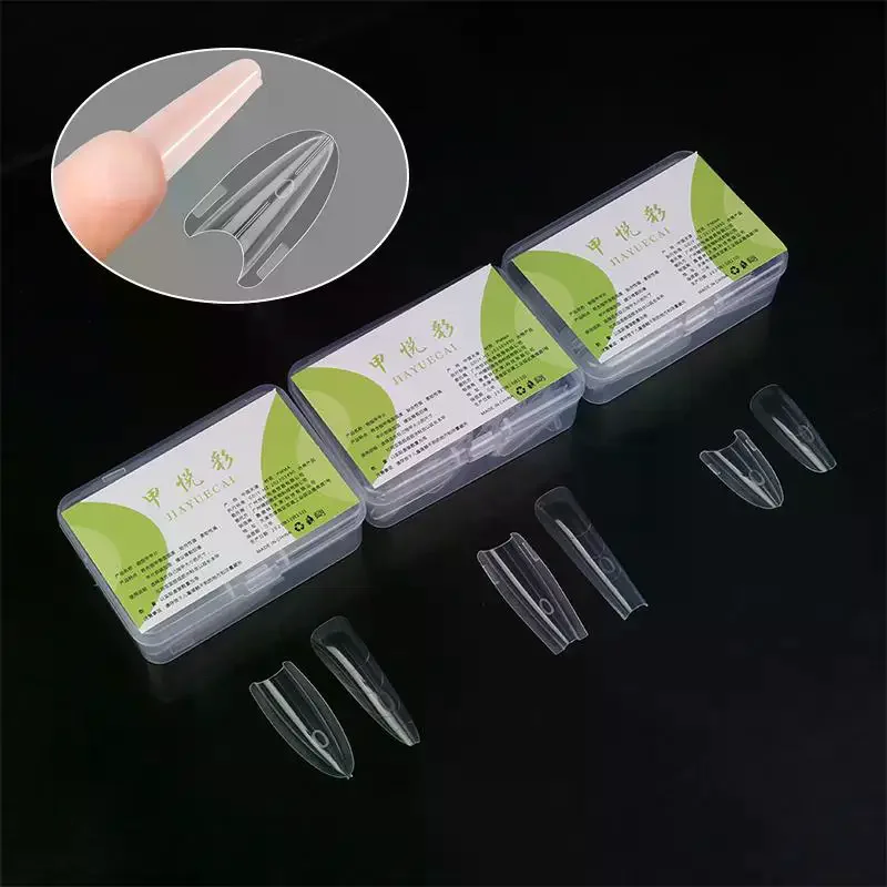 180pcs/3Box Sandwich Dual Nail Forms 15Size Quick Extensions-Dual Forms T-shaped Ellipse Manicure Forms Top Mold Bottom Mold