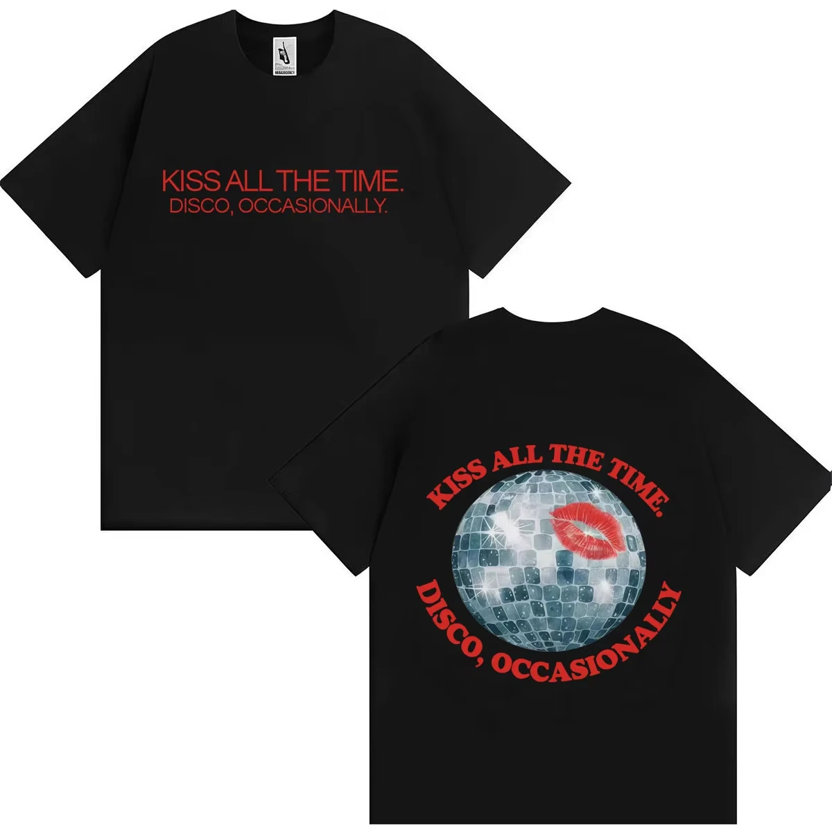 Harry Styles Kiss All The Time Disco Occasionally 2026 Double Sided Print T-Shirt Cotton Harajuku Comfortable Women Tee Shirts