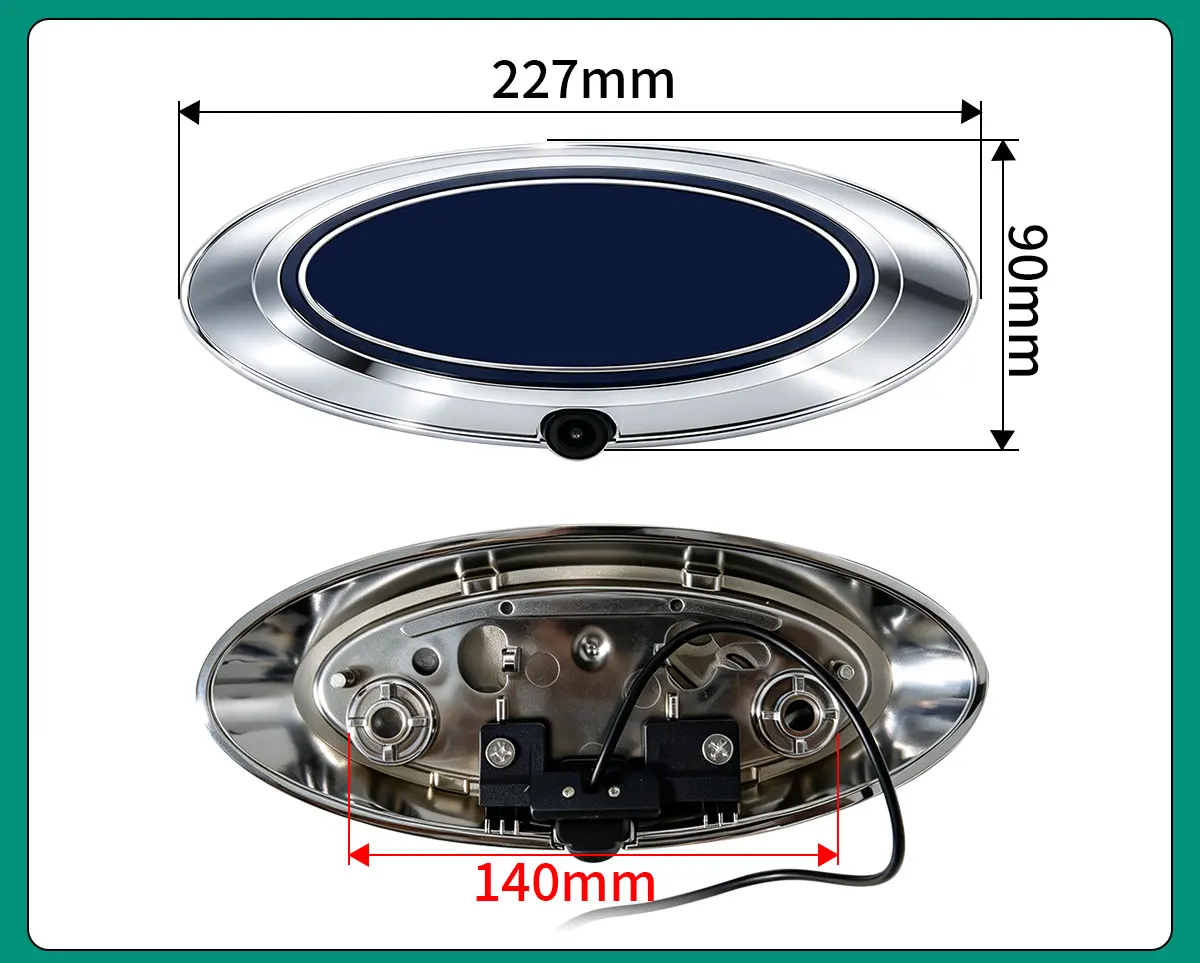 AHD Dynamische Trajektorien-Rückfahrkamera mit Logo für Ford Ranger T6 T7 T8 XLT Edge F-150 F-250 F-350 Explorer – Detail 3