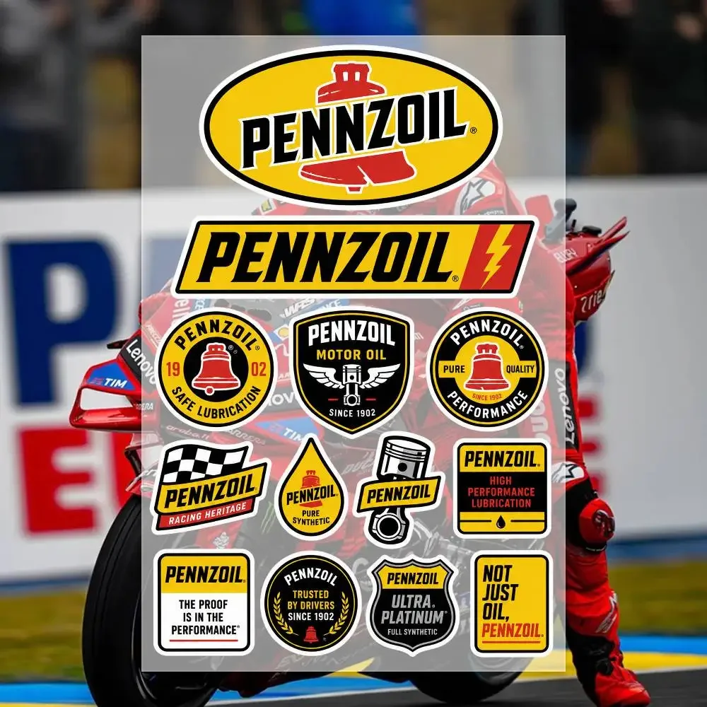 P-ennzoil Stickers Moto Sticker Auto Body Bumper Windows Motorcycle Laptop Walls Vinyl Decal Car Tuning Accessories