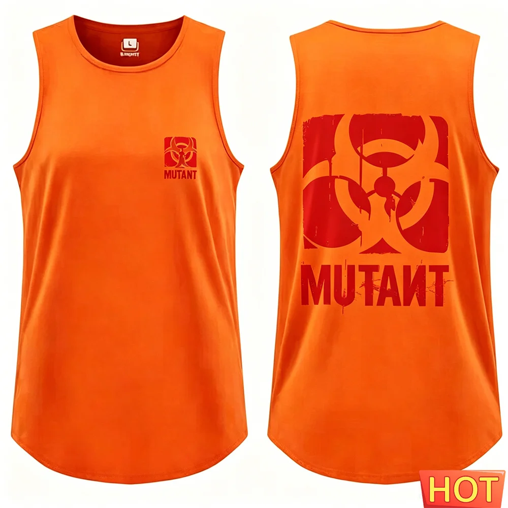 Camiseta sin mangas para gimnasio, camisetas y camisetas sin mangas de verano para hombre, versión holgada, deportiva, informal, chaleco deportivo de poliéster 3D.