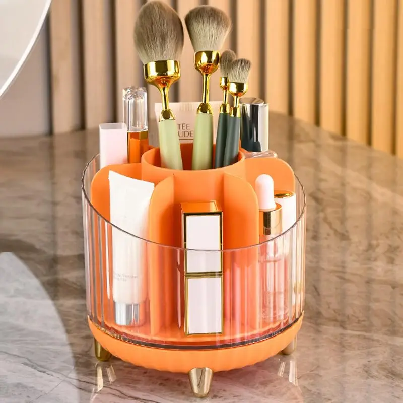 360° Rotating Makeup Organizer, Makeup Brush Holder, Cosmetics Storage Boxes for Vanity Desk Bathroom Countert