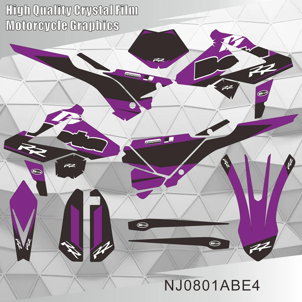 Full Graphics Decals Stickers Motorcycle Background Custom for BETA RR 125 250 300 430 2018 2019 NJ0801ABE