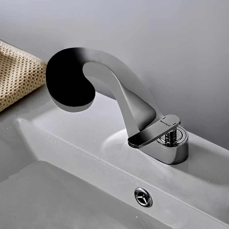 Bathroom faucet mixer waterfall  Hot and Cold Water taps for basin of bathroom the surface need to be clean