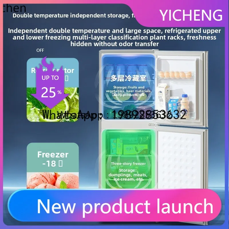 

5 small refrigerator household small double door large capacity first-class energy efficiency refrigerated freezer