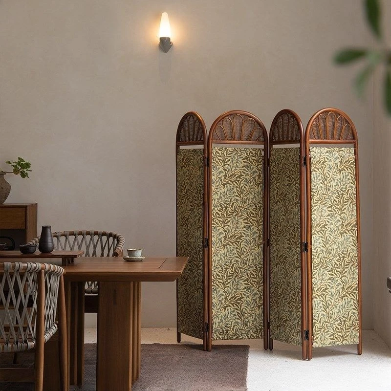 شاشة الروطان المصنوعة يدويًا من الخيزران، شاشة قابلة للطي منزلية قابلة للطي #1