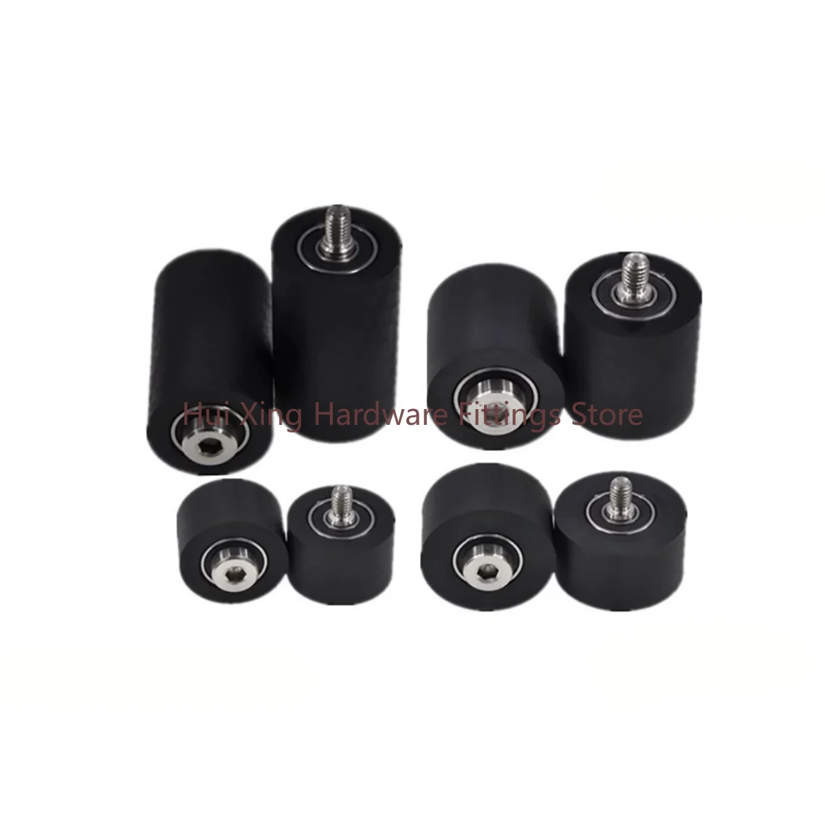 PU Coated Roller with Stainless Steel Screw/Polyurethane Bushing Bearing Guide Wheel/High Load Capacity