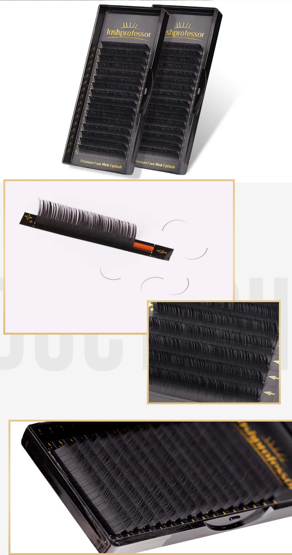 Lashprofessor 16 Reihen C CC D Klassische Wimpernverlängerungen Russisches Volumen-Wimpernset Natürliche Seiden-Mink-Wimpern Falsche Wimpern Make-up Cilia – Detail 8