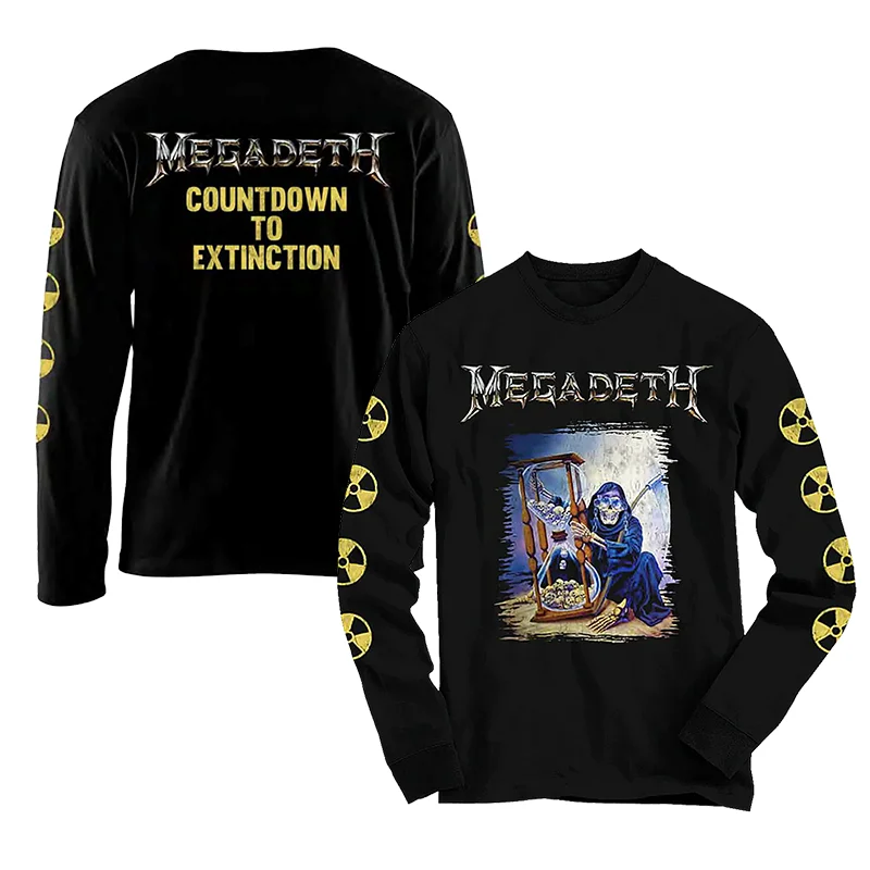 

Heavy Metal Giants Criticize Metal Megadeth Punk Rock American Long Sleeved 3D Printed T-shirt Autumn Men's Fashion Top