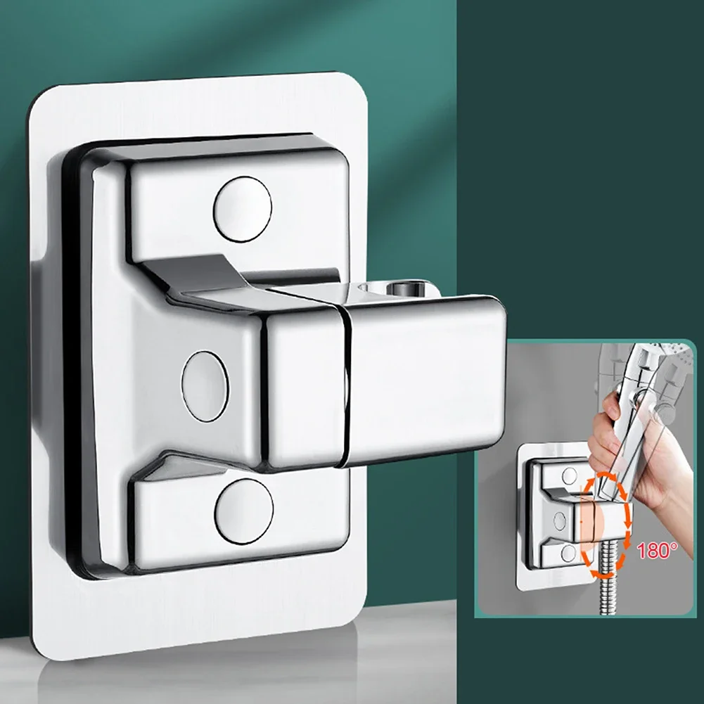 

Самоклеящийся держатель для душевой лейки, регулируемый без отверстий, подставка для биде и душевой лейки для ванной комнаты, настенные аксессуары для ванной комнаты